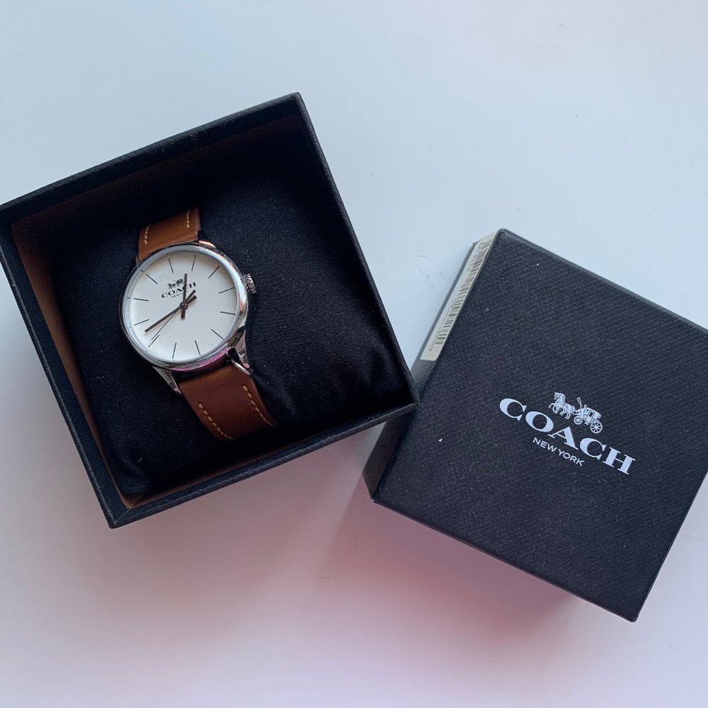 Coach Woman's Brown Leather Watch